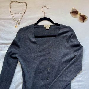 Brooks Brothers M Gray Cardigan